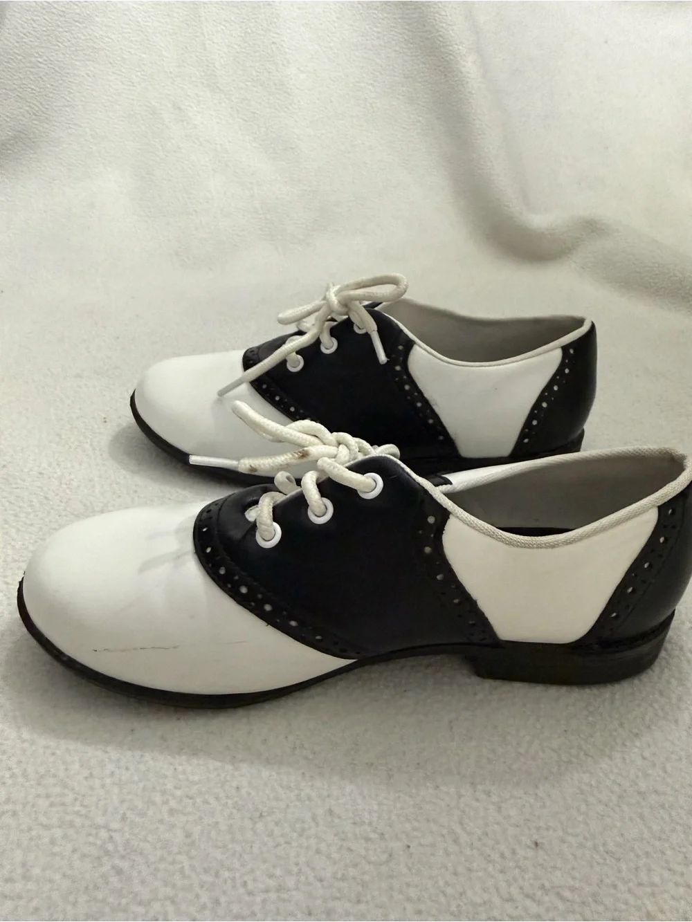 s Black & White Two-Tone Saddle Dress Shoes